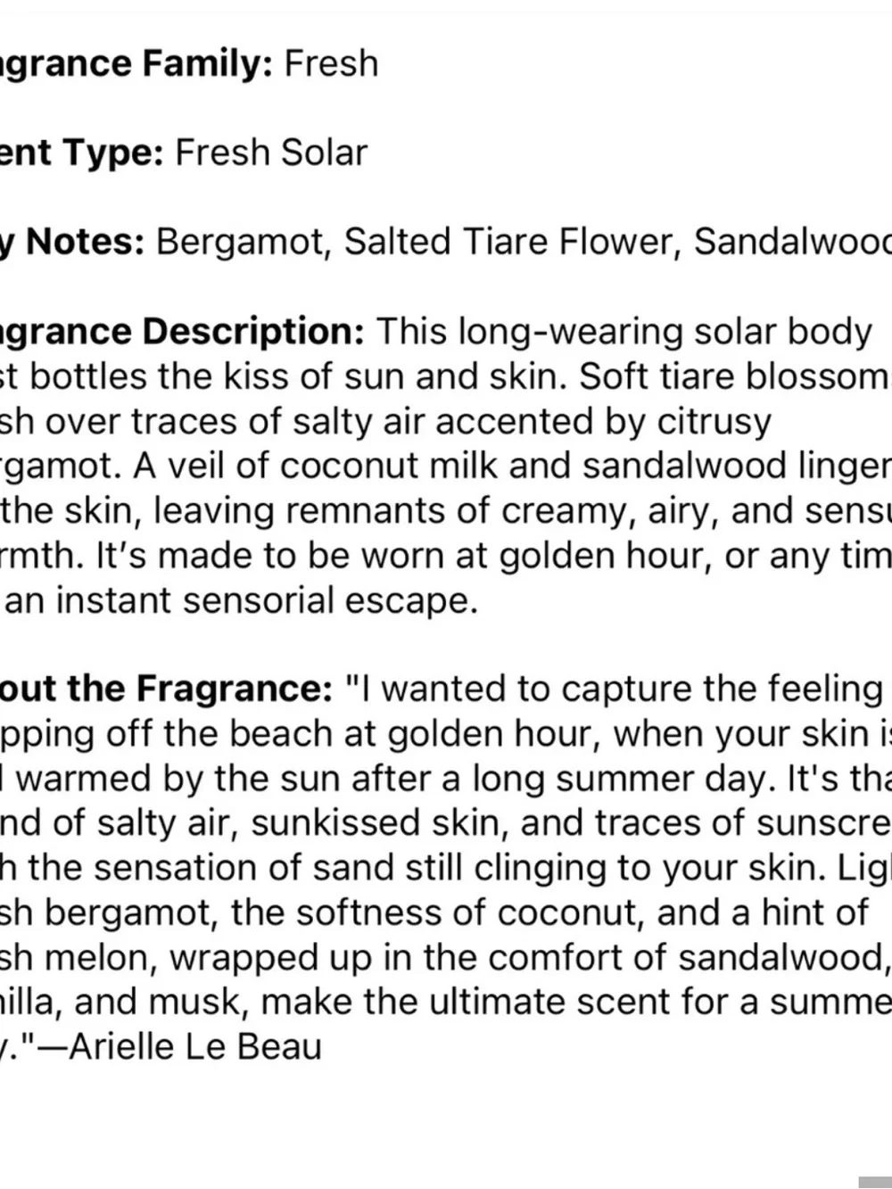 Beach Skin Hair & Body spray